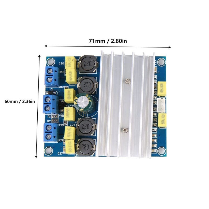 لوحة مكبر الصوت TDA7492 قناتان ستيريو عالية الطاقة 71x60x20 مم - Image 4