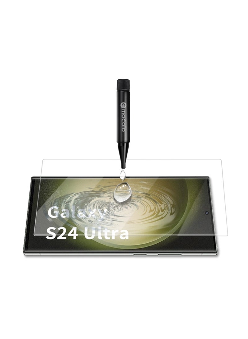 Samsung Galaxy S24 Ultra Screen Protector – UV Liquid Glue Full Screen Edge to Edge Tempered Glass Screen Protector, High Transparency, Delicate Touch, Anti-Explosion, Smooth Arc Edges. - Image 2