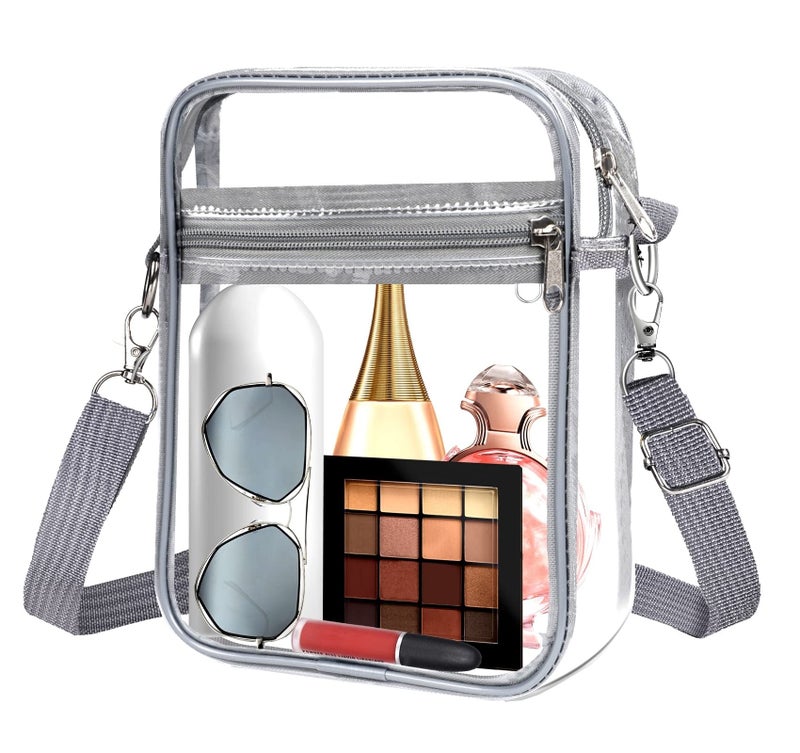 BanYakong Clear Bag Stadium Approved, Crossbody Bag Purse Adjustable Strap Shoulder Bags for Concerts Festival Sports Events,Common to men and women - Image 1