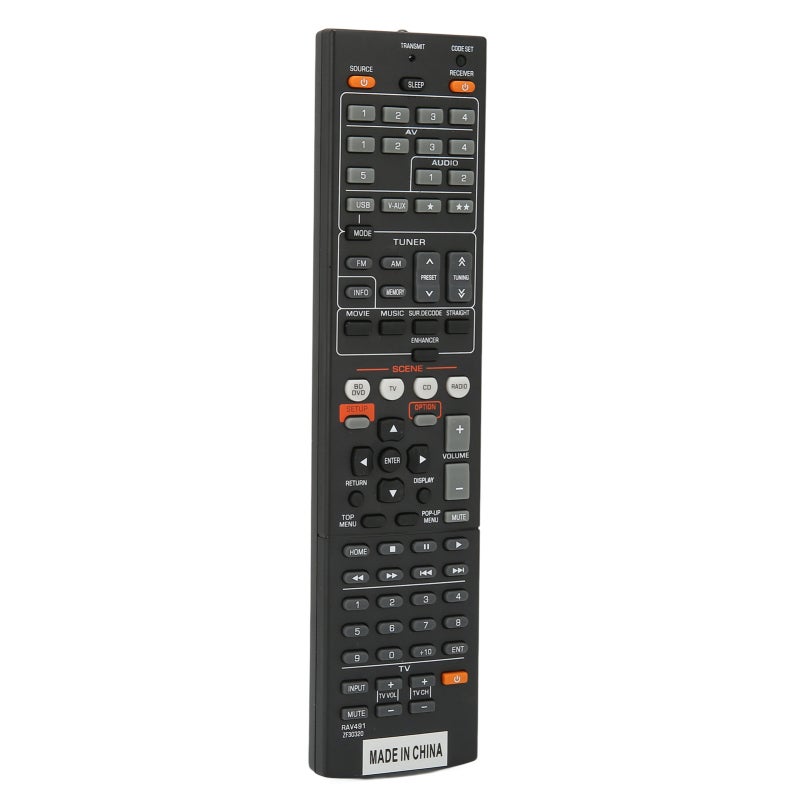 AV Receiver Remote Control ABS Wear-Resistant for YHT-399U HTR-5063 RX-V467 - No Programming Replacement Remote Controller for RX-V367 RX-V371 - Image 5