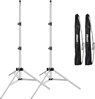 EMART 7 Ft Light Stand for Photography - Sliver - Portable Photo Video Tripod Stand, Lighting Stand with Carry Case for - Image 1
