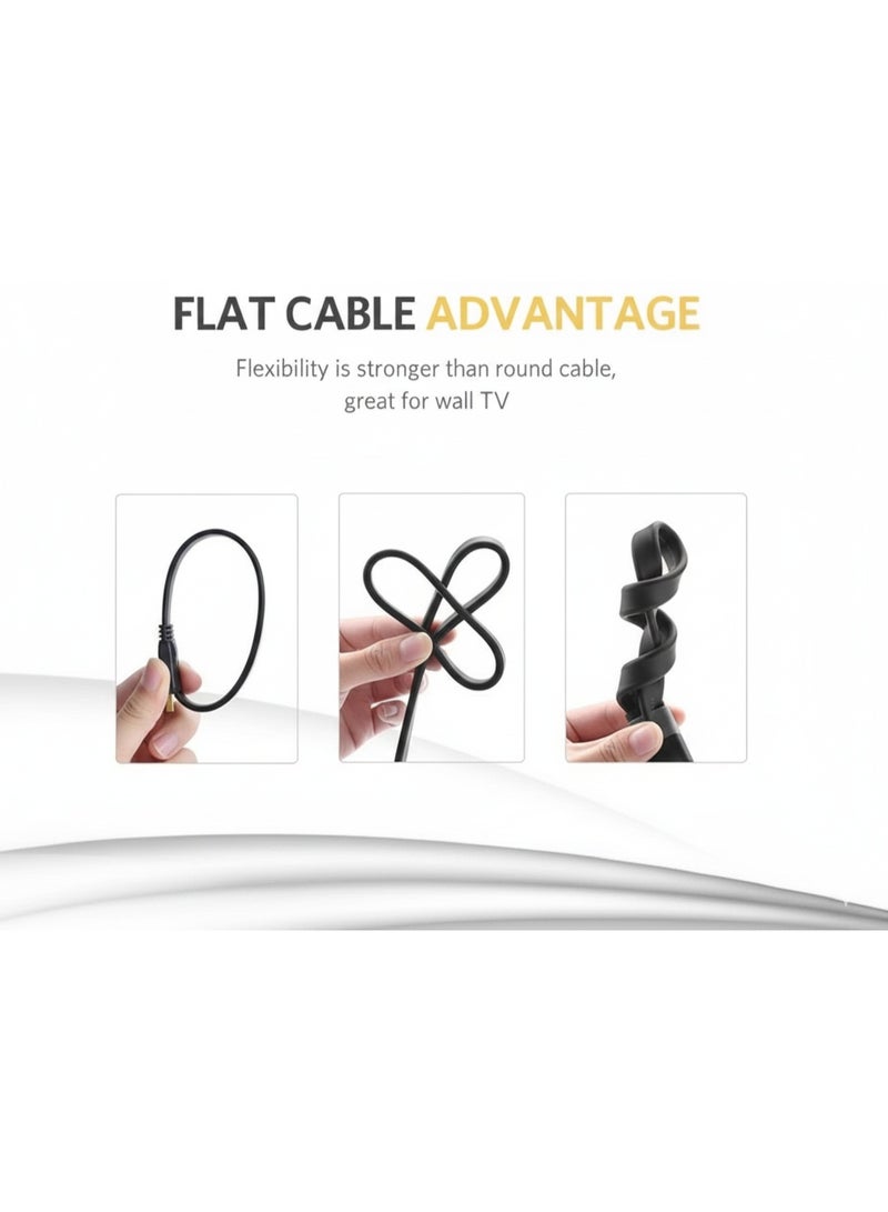 HDMI Flat Cable 5 Meter – Ultra HD 4K, Tangle-Free, High-Speed Transmission - Image 3