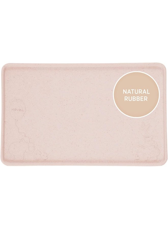 HEVEA Upcycled Place Mat Made from 100% Upcycled Natural Rubber Plant Based, Plastic-Free, Eco-Friendly, BPA-Free & FDA Approved (Peach) - Image 1