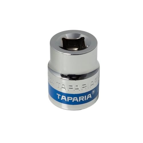 Taparia 1/2" Square Drive Socket (24 mm)- 12 Point or Bi Hex sockets for std Nuts and Bolts Compatible W/Ratchets, L Handles, Wrenches, Power Tools-Automotive & Mechanical work-DIY - Image 1