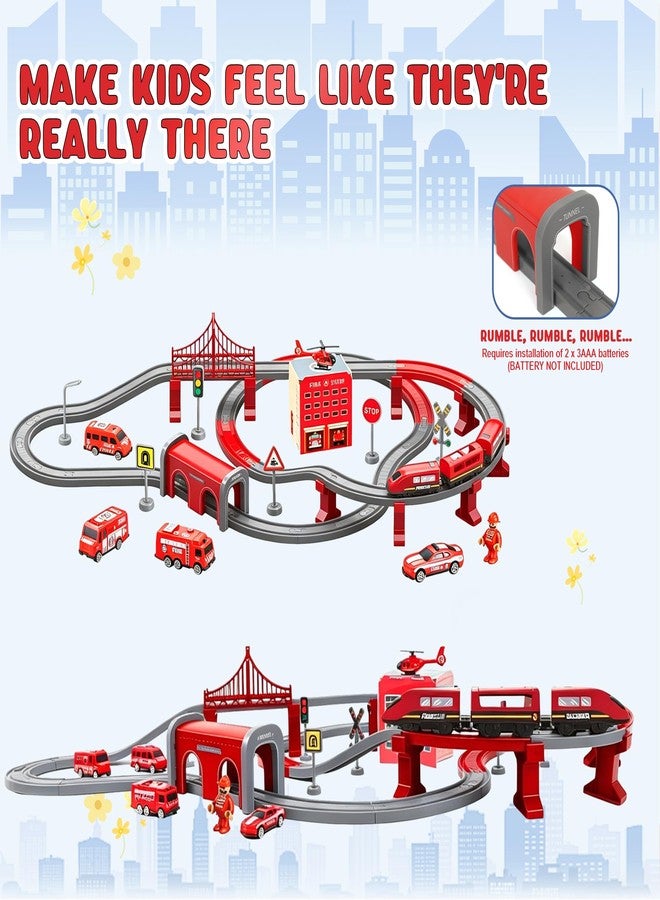 Wdmiya Train Set for Childs, 92 Pcs Train Toys for Kids Ages 3-8 - Image 4