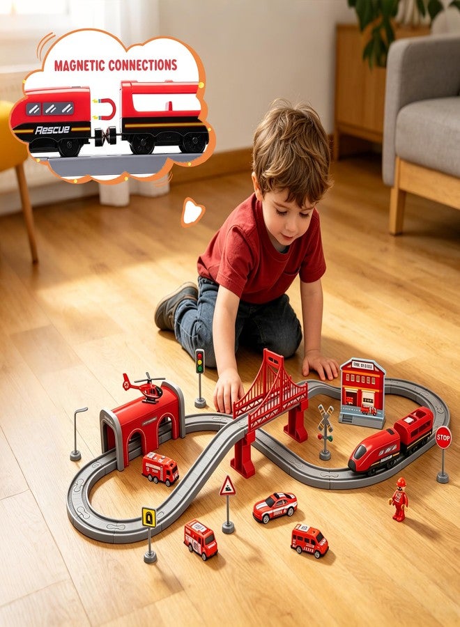 Wdmiya Train Set for Childs, 92 Pcs Train Toys for Kids Ages 3-8 - Image 5