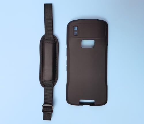SCDIYEER Protective Case for Zebra TC22TC27 Scanner Rugged Black Rubber Cover Black Protective caseWrist Rope - Image 1