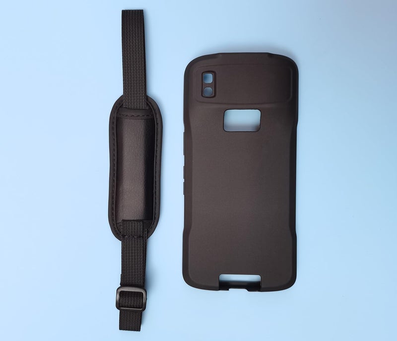 SCDIYEER Protective Case for Zebra TC22TC27 Scanner Rugged Black Rubber Cover Black Protective caseWrist Rope - Image 2