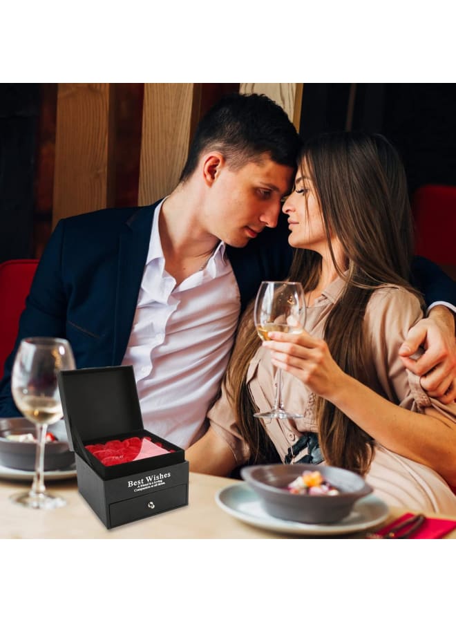 Yuragim Jewellery Gift Box, Gifts for Women, Eternal Rose Gift Box, Real Rose Infinity Rose Box, Mother's Day Gift for Mum, Girlfriend, Wife, for Wedding, Birthday, Anniversary - Image 5