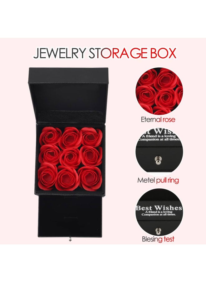 Yuragim Jewellery Gift Box, Gifts for Women, Eternal Rose Gift Box, Real Rose Infinity Rose Box, Mother's Day Gift for Mum, Girlfriend, Wife, for Wedding, Birthday, Anniversary - Image 2