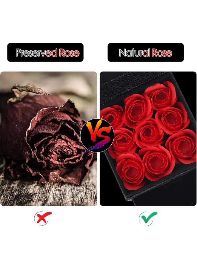 Yuragim Jewellery Gift Box, Gifts for Women, Eternal Rose Gift Box, Real Rose Infinity Rose Box, Mother's Day Gift for Mum, Girlfriend, Wife, for Wedding, Birthday, Anniversary - Image 4