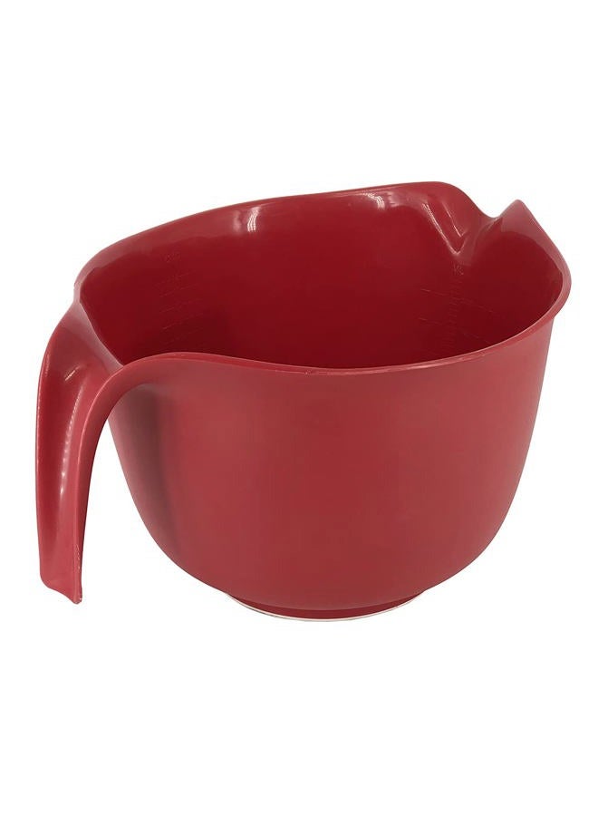 GLAD Mixing Bowl with Handle – 3 Quart | Heavy Duty Plastic with Pour Spout and Non-Slip Base | Dishwasher Safe Kitchen Supplies for Cooking and Baking, Red - Image 5