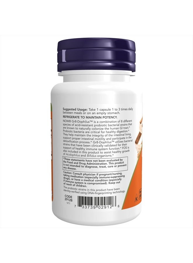 now Supplements, Gr8-Dophilus™with 8 Strains & 4 Billion Potency, Shelf Stable, 60 Veg Capsules - Image 3