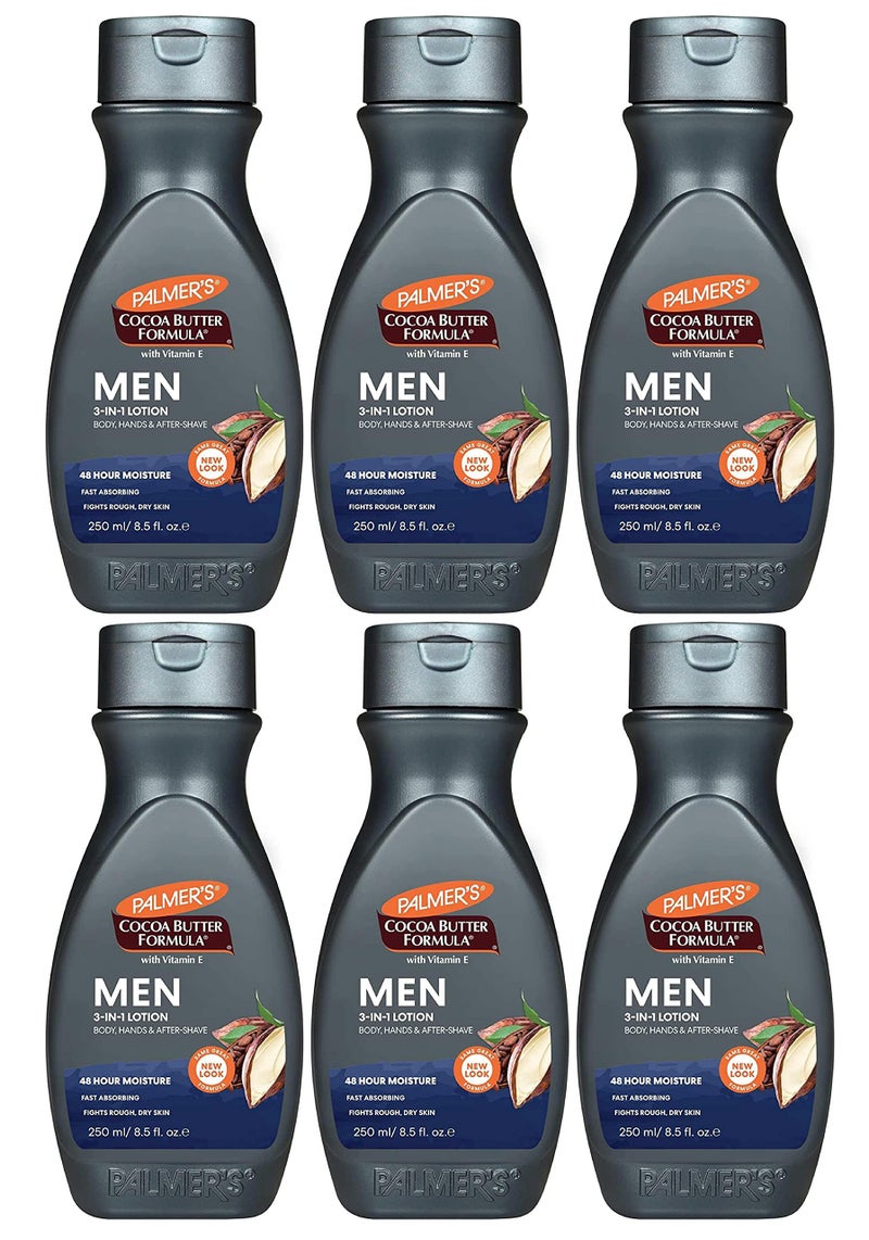 PALMER'S Palmers Cocoa Butter Men Lotion Body  Face 85 Ounce 251ml 6 Pack