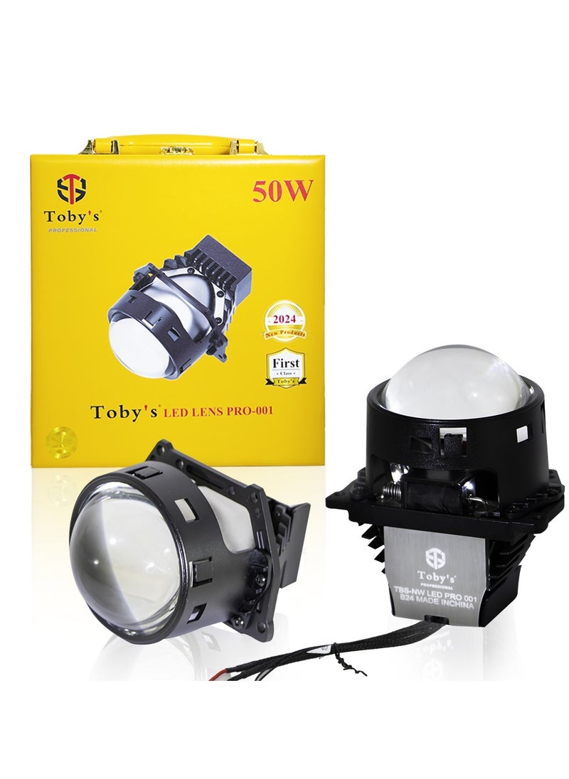 Toby's Toby's 50watts Led Lens Pro-001 3 Inch Bi LED Projector Lenses For Headlight  5500K Auto Lamp 50000LM Car Lights Retrofit Kits Hyperboloid Lens  - Image 1