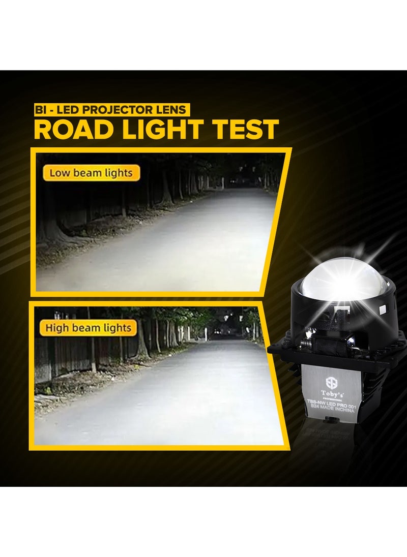 Toby's Toby's 50watts Led Lens Pro-001 3 Inch Bi LED Projector Lenses For Headlight  5500K Auto Lamp 50000LM Car Lights Retrofit Kits Hyperboloid Lens  - Image 3