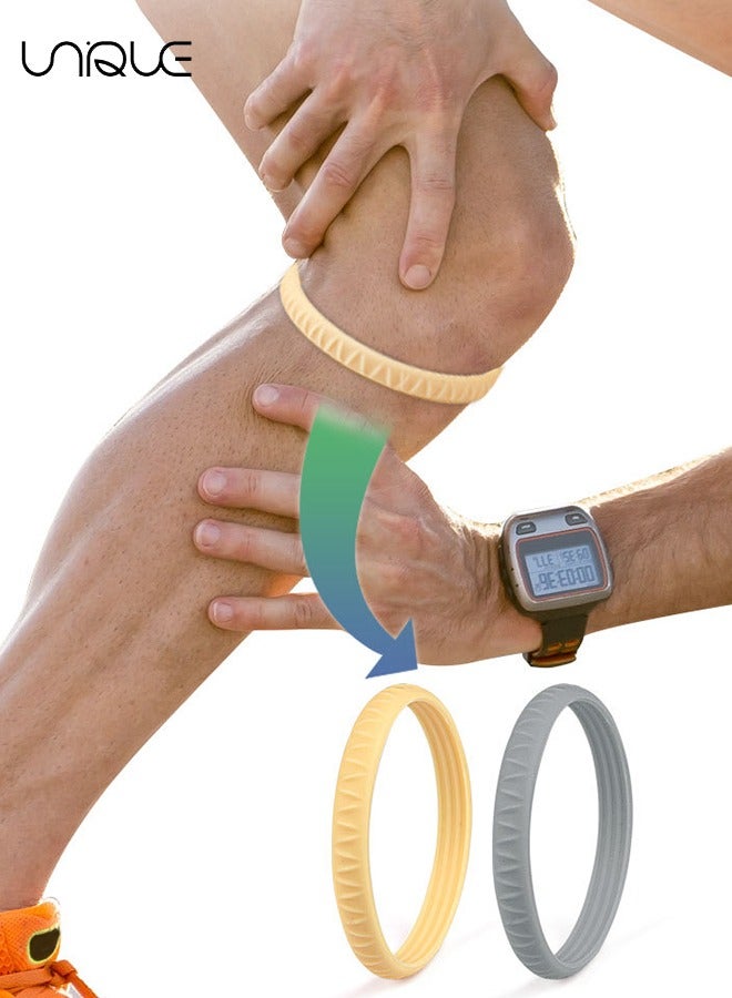 Unique 2Pcs Knee Brace for Running and Sports Running Knee Brace Patellar Tendon Band for Basketball Fitness and Training Elastic Knee Sleeve for Knee Support and Pain Relief - Image 5