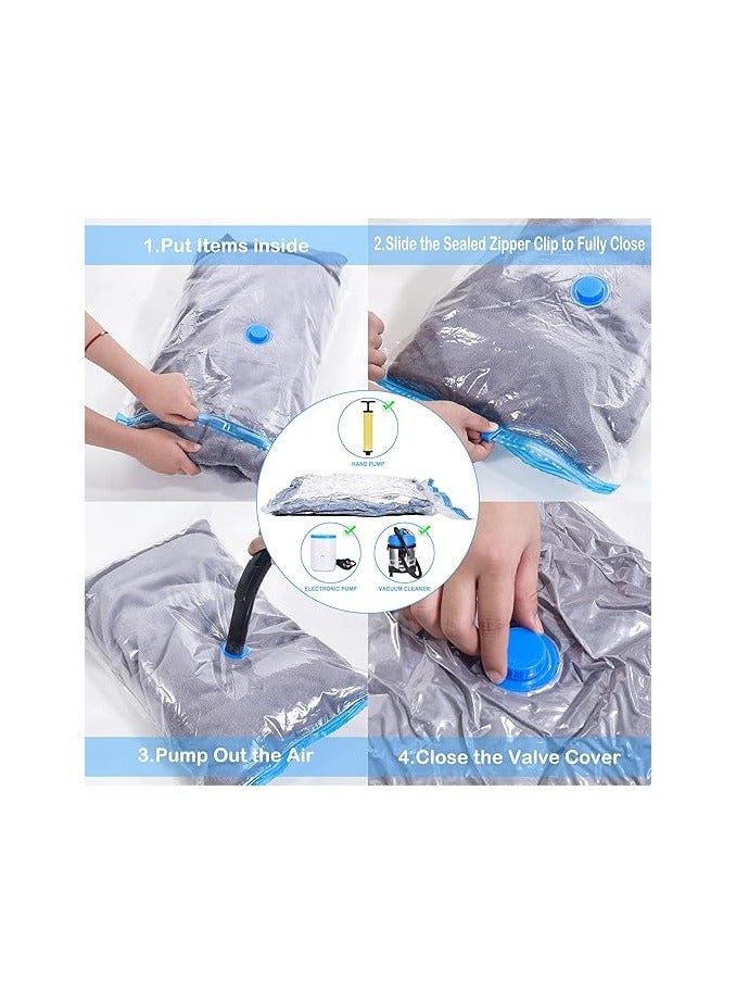 Bags for storing clothes and blankets, large size 110 x 80 cm, air suction to save space by 75% - one piece - Image 5
