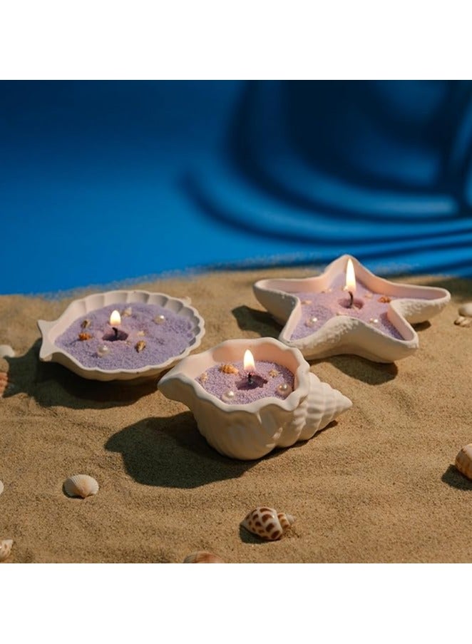 MIRFA Pearled Candle Wax Sand With 20 Eco Wicks - Purple - Image 3