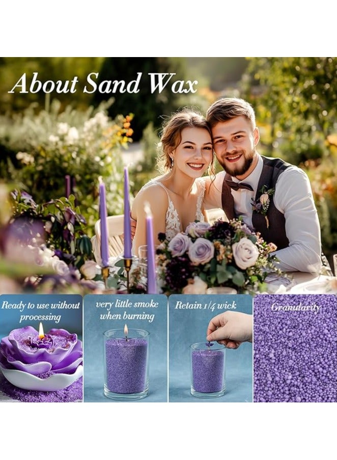 MIRFA Pearled Candle Wax Sand With 20 Eco Wicks - Purple - Image 4