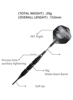 NIBEMINENT 3Pcs/Set Professional Aluminium Alloy Plastic Darts Shaft Tip Flights 20g with Box 14.5*4.8*2cm  - Image 3