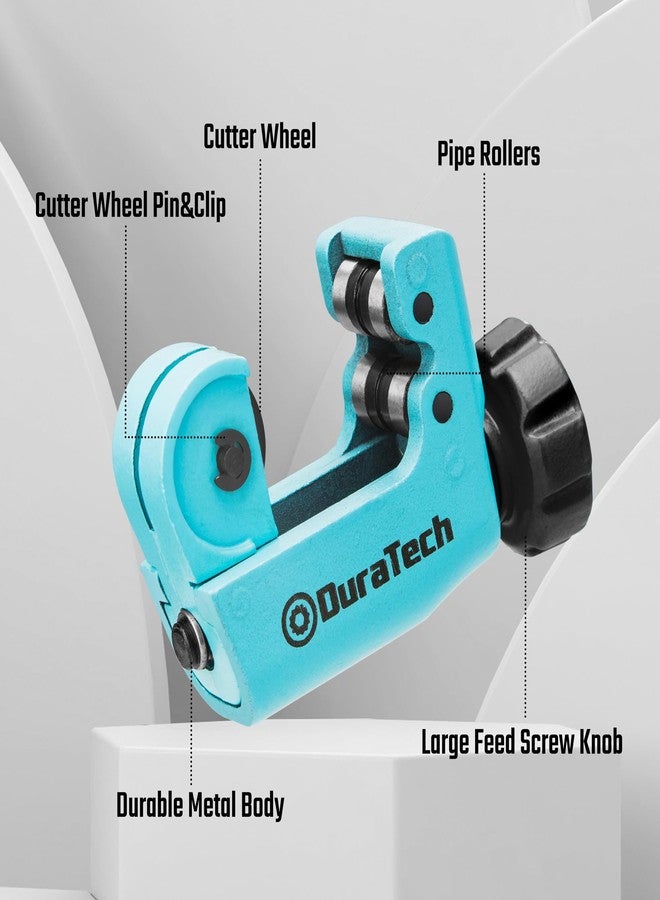 DURATECH Mini Tubing Cutter, for Outer Diameter: 1/8"-3/4"(3-19MM), Copper, Aluminum, Brass And Plastic Tubing Compact Cutter, Replacement Wheel Included - Image 2