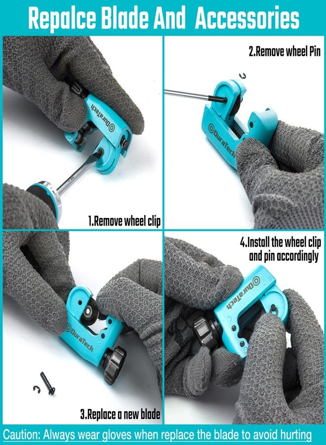 DURATECH Mini Tubing Cutter, for Outer Diameter: 1/8"-3/4"(3-19MM), Copper, Aluminum, Brass And Plastic Tubing Compact Cutter, Replacement Wheel Included - Image 5
