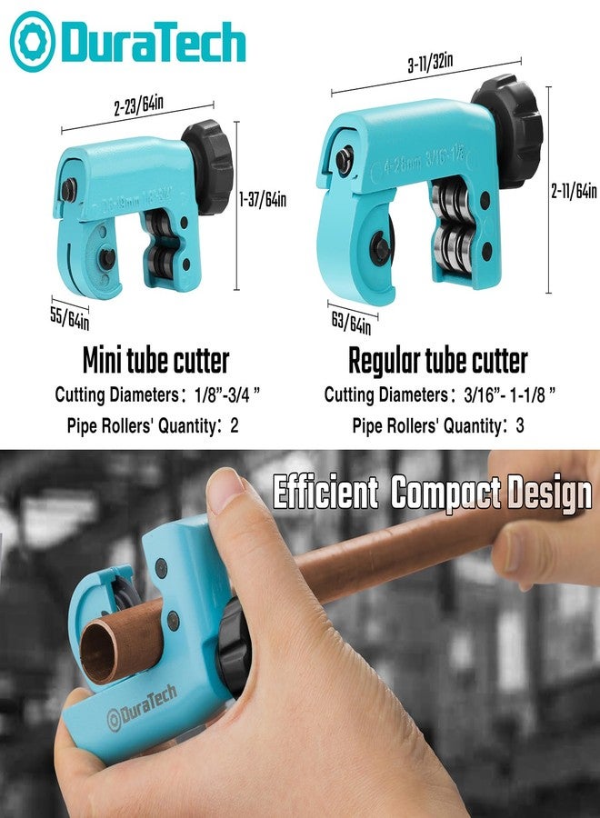 DURATECH Mini Tubing Cutter, for Outer Diameter: 1/8"-3/4"(3-19MM), Copper, Aluminum, Brass And Plastic Tubing Compact Cutter, Replacement Wheel Included - Image 3