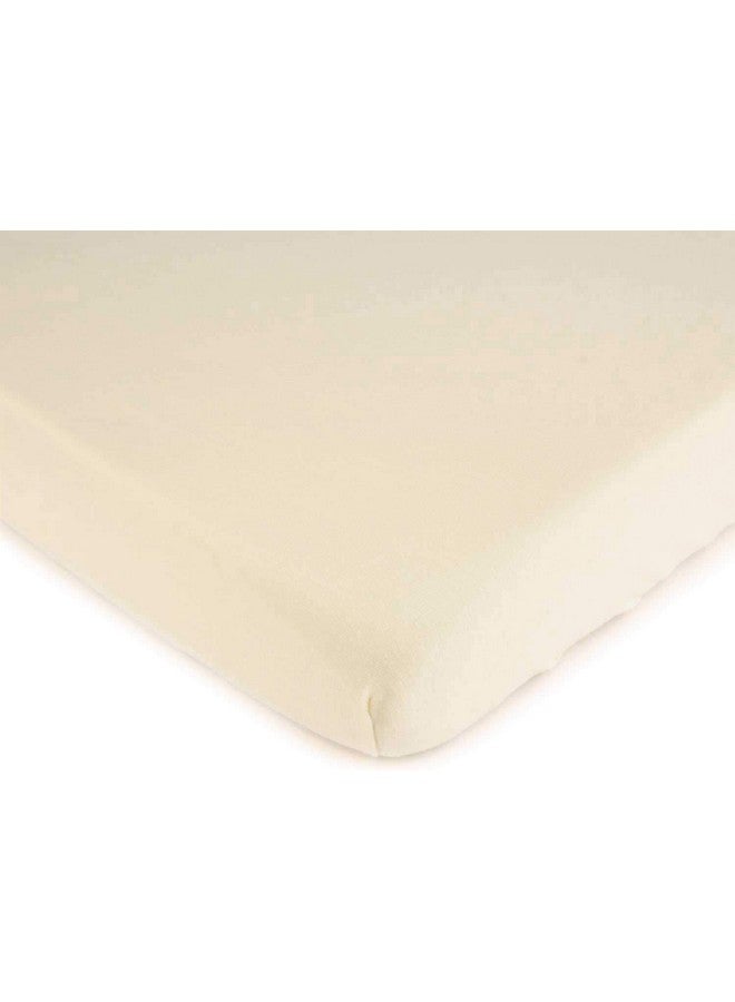 SHEETWORLD.COM SheetWorld Baby Fitted Cradle Sheet 18 x 36 inches, 100% Cotton Jersey Hypoallergenic Sheet, Unisex Boy Girl, Organic Ivory, Made in USA - Image 1