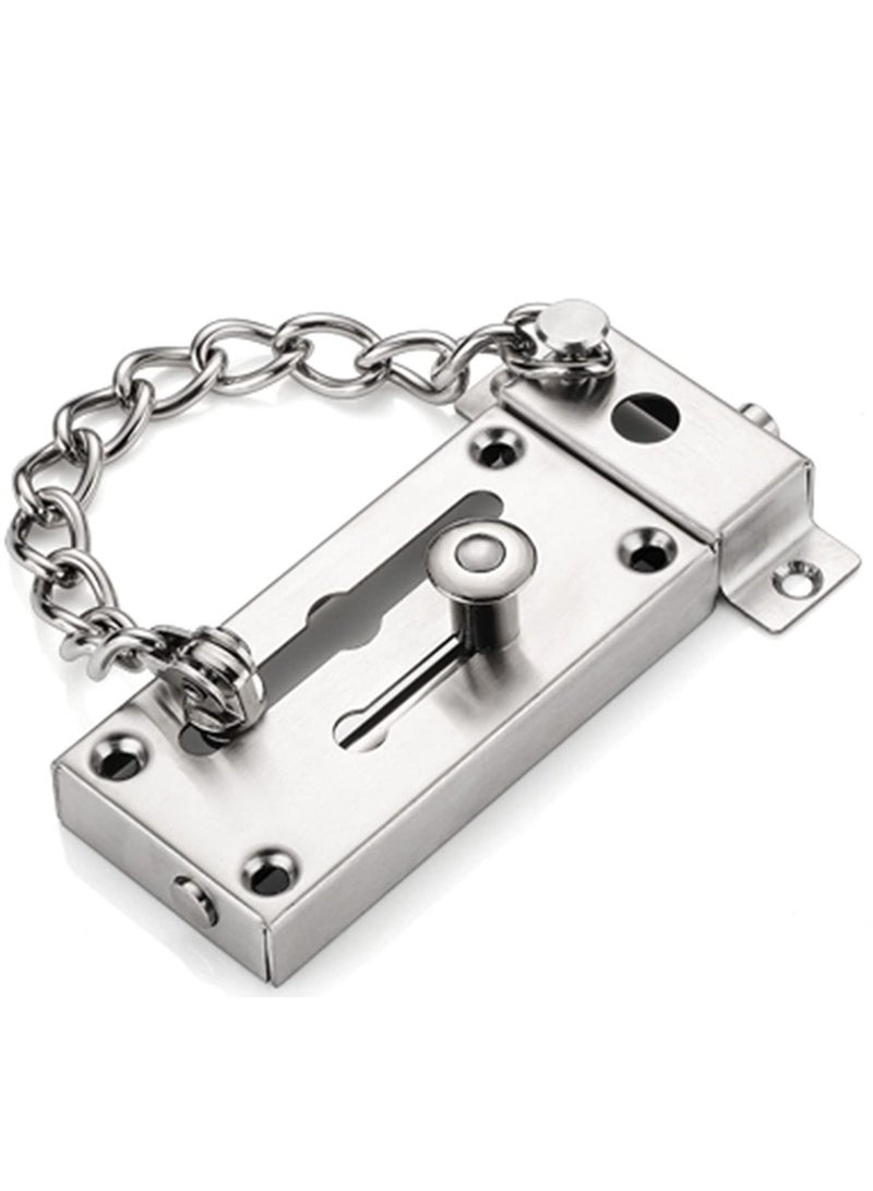 SYOSI Door Chain Lock, Sliding Door Chain for Front Door, Security Door Lock Safety Chain, Anti Theft Door Latch for Door, Door Limiter - Image 1