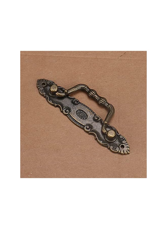 S-TOP 10-Piece Vintage Cabinet Handles Set, Antique Bronze Round Pulls with Mounting Hardware, Classic Copper Cup Drawer Handles for Furniture, Wardrobe, Kitchen Cabinets & Bedroom Dressers - Image 2