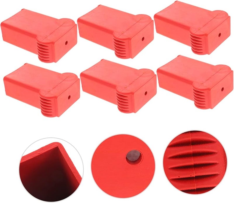 6 Pcs Ladder Feet Covers Antiskid Rubber Pads Easy Install Protect Floors From Scratches - Image 5