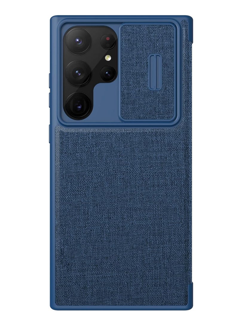 Nillkin Qin Pro Leather Cover Case Designed For Samsung Galaxy S23 Uitra - Elite Blue