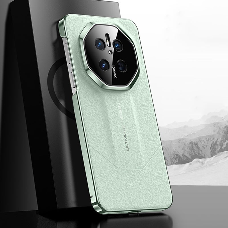 HuHa Protective Cover For Huawei Mate 70 Premium Electroplated Imitation Ultimate Design Phone Case(Green) - Image 1