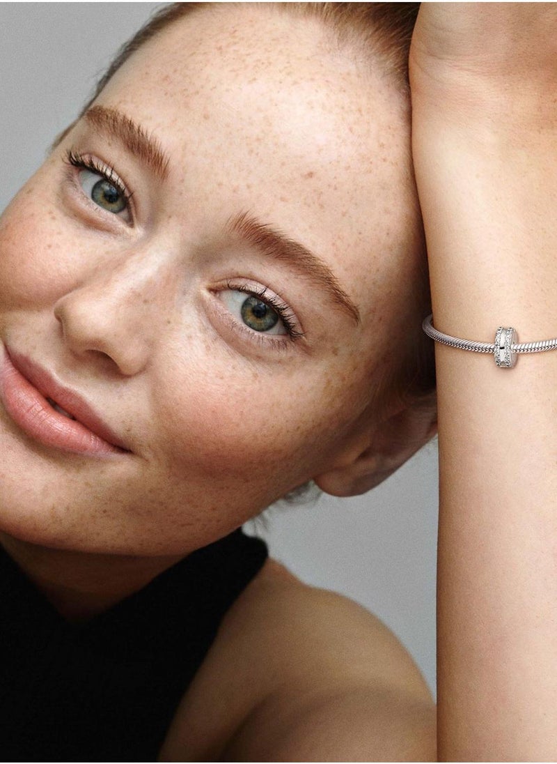 باندورا ميدالية بدوائر متداخلة مزينة بأحجار - Image 2