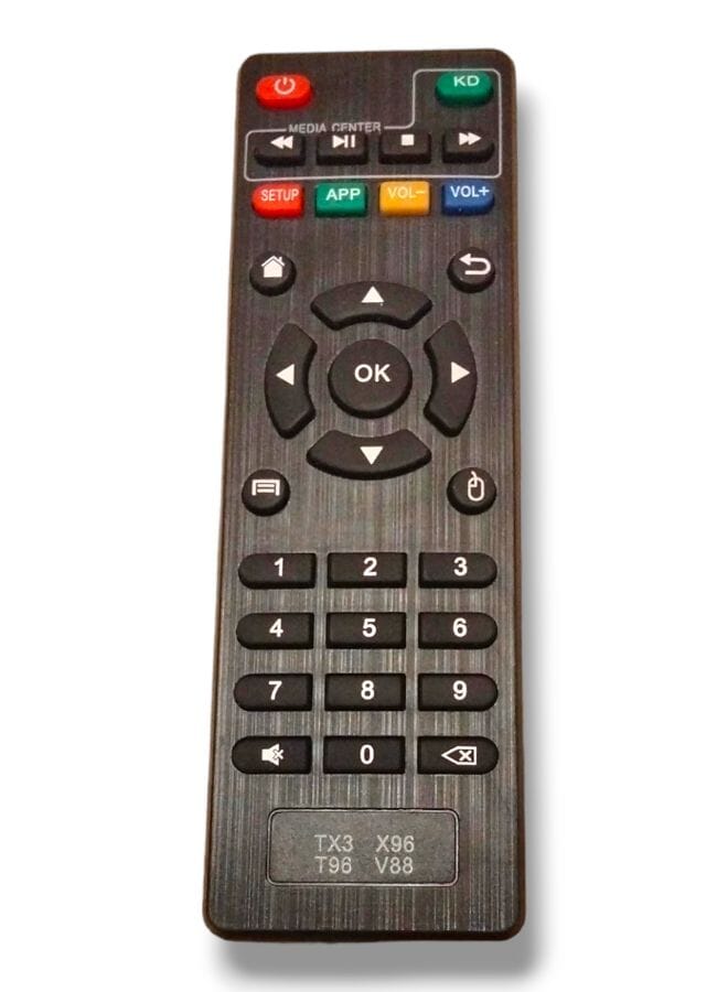 Raxoom Replacement Remote Control For Android Tv Box Tx3 X96 T98 V88 Black