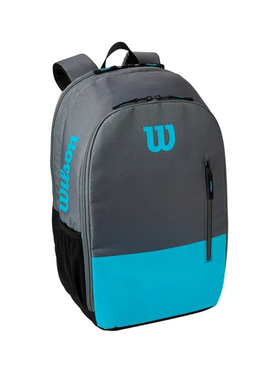 Wilson Team Tennis Backpack, Blue/ Grey, Holds up to 2 Rackets