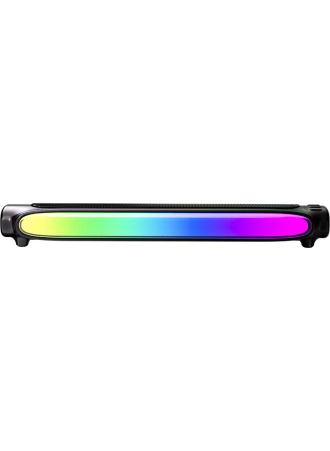 Newmine Bt522 Speaker, Computer Speakers, Desktop Home Wireless Bluetooth Speaker, With Ambient Light, Noise Reduction, Microphone, E-sports Gaming, Usb Wired Long Bar Speaker - Image 2