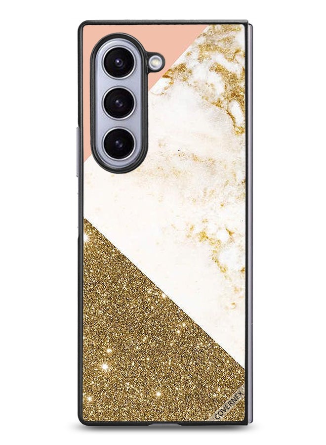 Covernex Samsung Galaxy Z Fold6 Protective Case Cover Glitter & Marble Pattern - Image 1