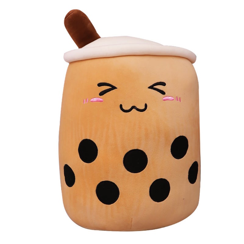 Cute Plush Boba Milk tea Filled Tea Cup Pillow Soft Bubble Tea Cup Plush Toy Kawaii Cartoon Gifts For Children Home Decor Original Cushion Cuddling To Sleep Office Nap Gift Girls Pillow Gray Shy - Image 5