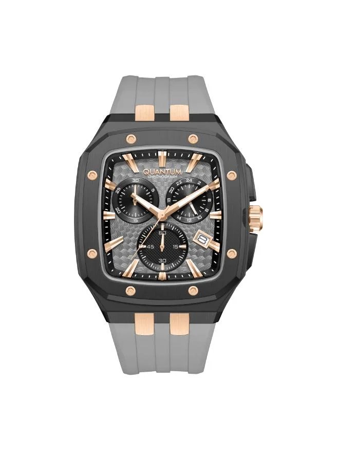 كوانتوم Men's Silicone Chronograph Watch HNG1033.075 - 44 mm
