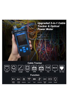 Network Cable Tester and Tracker, Fiber Tester, Network Cable Tester with Optical Power Meter VFL, RJ11 RJ45/PoE Tester/CAT5 CAT6/length Measurement, for Telephone, Ethernet, Video, PoE Tester - pzsku/Z5A784AB71CA99AD33B6DZ/45/_/1722095810/c0093fe3-b82c-4012-becb-d5040c57450f