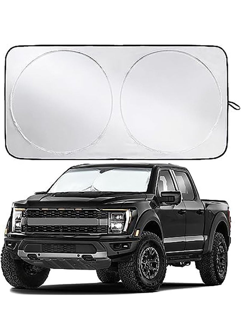 Front Windshield Sun Shade,Thicken 5-Layer UV Reflector Accordion Folding Auto Front Window Sunshade Visor Shield Cover and Keep Your Vehicle Cool,Auto Car Accessories Interior (65 x 37 inches) - Image 1