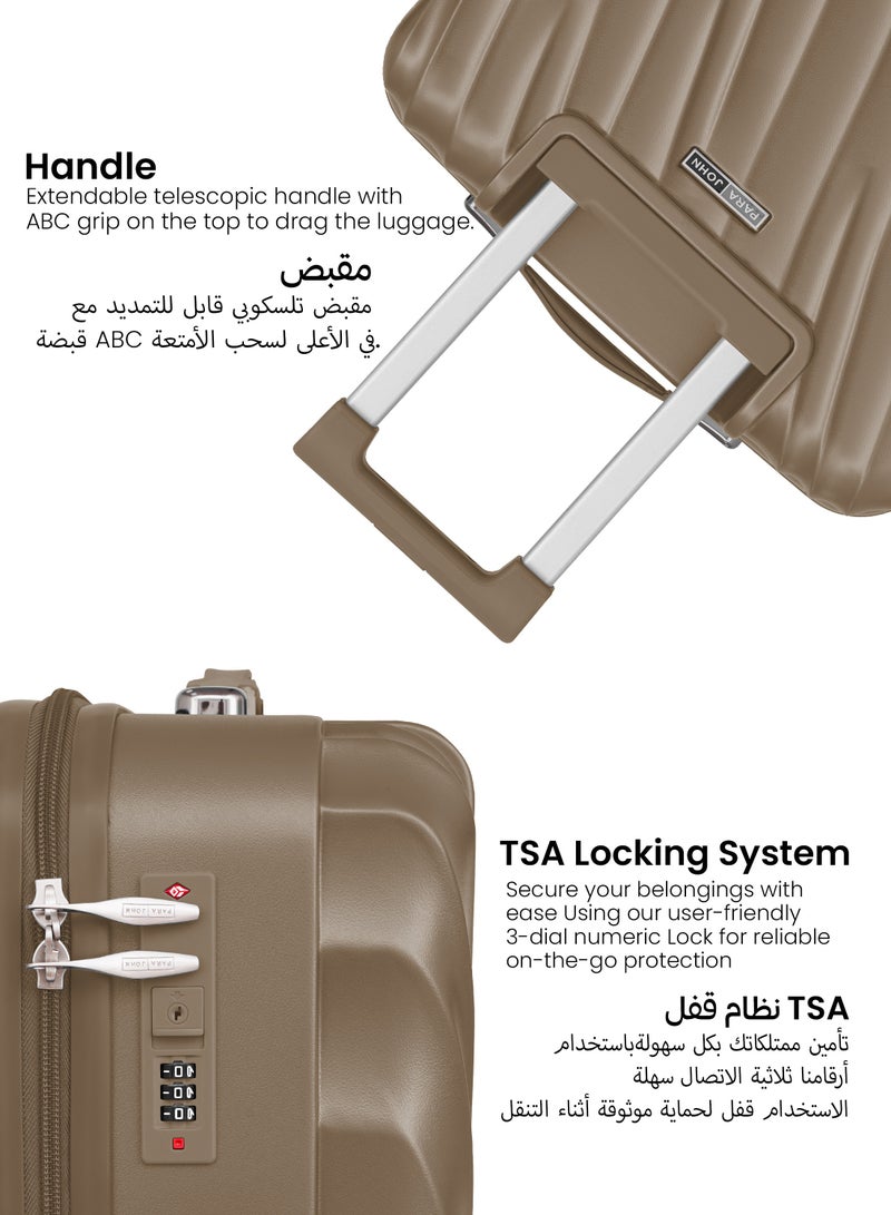 بارا جون مجموعة حقائب سفر بعجلات من سلسلة   مكونة من  قطع - قهوة - Image 4