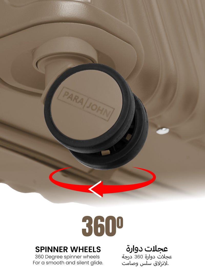 بارا جون مجموعة حقائب سفر بعجلات من سلسلة   مكونة من  قطع - قهوة - Image 5