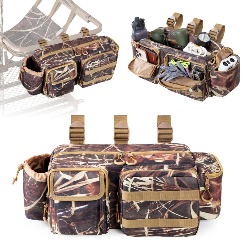 Smasrob Tree Stand Bag with Quieter Buckle Straps, Hunting Bag for Treestand with Multiple Pockets, Fits Most Tree Stands, ATV Bag, Camouflage - Image 1