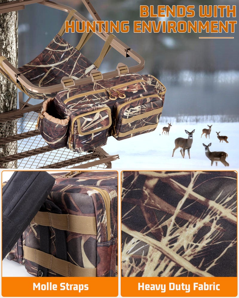 Smasrob Tree Stand Bag with Quieter Buckle Straps, Hunting Bag for Treestand with Multiple Pockets, Fits Most Tree Stands, ATV Bag, Camouflage - Image 5