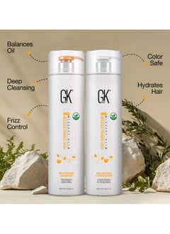 GK Hair Balancing Shampoo and Conditioner Sets (33.8 Fl Oz/1000ml) For Oily & Color Treated Hair Deep Cleansing Ideal for Over-Processed and Environmentally Stressed Hair  - Image 4