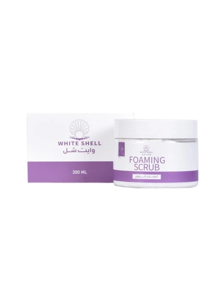 white shell Foaming Scrub 300ml - Image 1