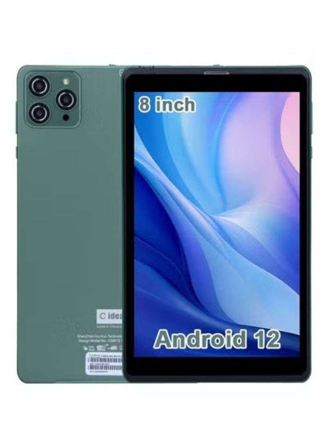 TIGER Android 12 Tablet 8-Inch HD IPS Display – 8GB RAM, 512GB Storage, 8000mAh Battery, Wi-Fi Connectivity, Dual Cameras, Lightweight & Portable Design – Ideal for Reading, Streaming, Video Calls & Office Work – Green – Compact Tablet for Adults - Image 1